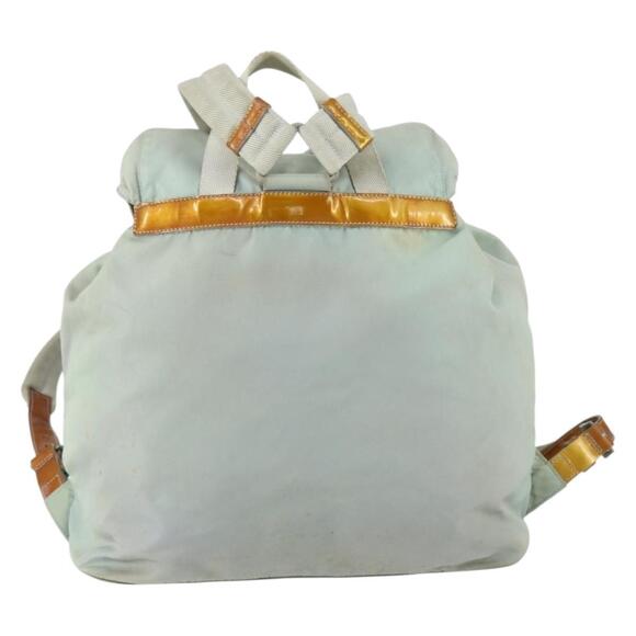 PRADA Backpack Nylon Light Blue Silver Auth 151340 main image 14